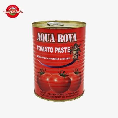 425g Pasta de tomate enlatada em lata com conveniente tampa fácil e aberta 30%-100% de pureza