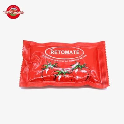 36 g de pasta de tomate em saco plano duplamente concentrada para armazenagem conveniente