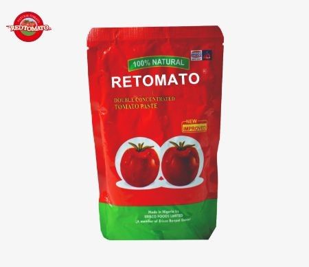 OEM Triple Concentrated Tomato Paste 100g Stand Up Sachet 30%-100% de pureza