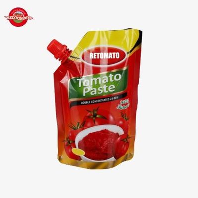 50g-500g Pasta de Tomate Duplo Concentrado Saquete Erguido Com Garrafas