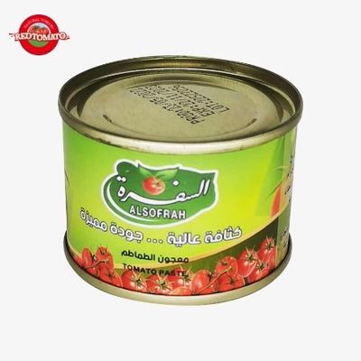 Pasta de tomate doce e azedo enlatada 210g com tampa dura e aberta