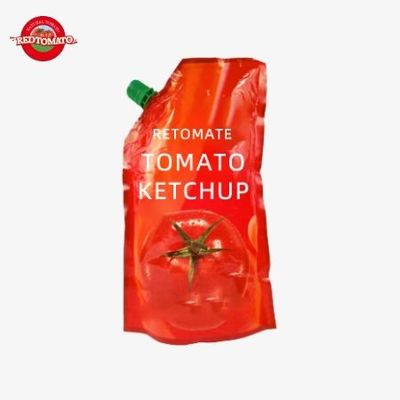 Saquete delicioso de ketchup 400g pequeno para transportar e usar sem esforço
