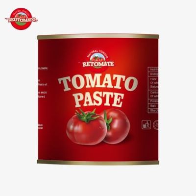 Pasta de tomate vermelho enlatada 70 g por lata Com tampa dura aberta 30%-100% de pureza
