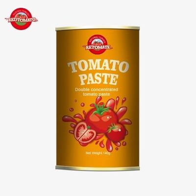QS A nossa pasta de tomate em lata de 140g com uma tampa fácil de abrir