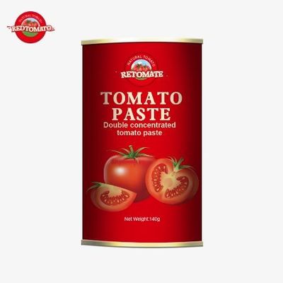 140 g de pasta de tomate enlatada com certificação ISO excepcionalmente conveniente
