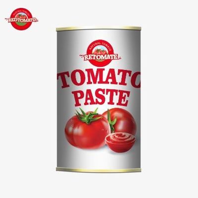 FDA Easy Open Lid Introdução de qualidade superior 140g pasta de tomate enlatada