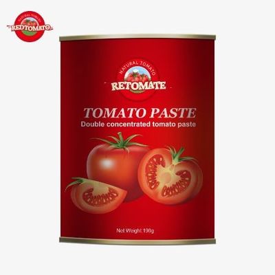 Conforme as normas ISO HACCP e BRC bem como as normas de produção da FDA 198g de pasta de tomate enlatada