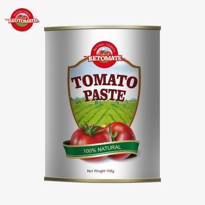 A pasta de tomate enlatada de 198g cumpre as normas ISO HACCP e BRC, bem como a FDA.