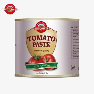 210g de pasta de tomate em lata cumpre as normas internacionais ISO HACCP BRC e FDA