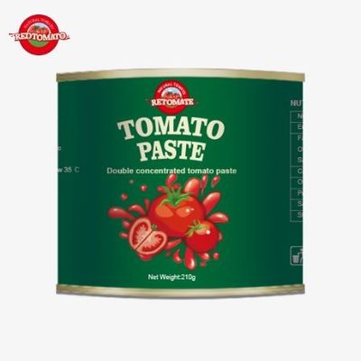 A pasta de tomate de 210g cumpre de forma consistente a qualidade internacional ISO HACCP BRC e FDA