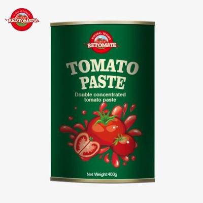 400g de pasta de tomate é certificada conforme com ISO HACCP BRC, e FDA normas