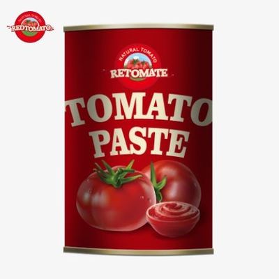 A produção de latas de pasta de tomate de 425 gramas cumpre com as normas globais, incluindo as normas ISO HACCP BRC e FDA