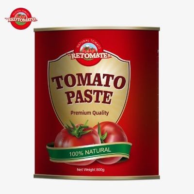 800 g de pasta de tomate enlatada que cumpre as normas globais ISO HACCP BRC e FDA