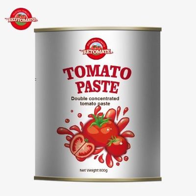 800g de pasta de tomate enlatada cumpre estritamente numerosas normas internacionais de qualidade e segurança
