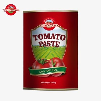 Fabricante de pasta de tomate em lata de 1000g de alta qualidade que oferece serviços OEM
