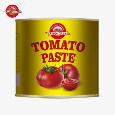 4500g de pasta de tomate enlatada atende às normas ISO HACCP e BRC, bem como às normas de produção da FDA