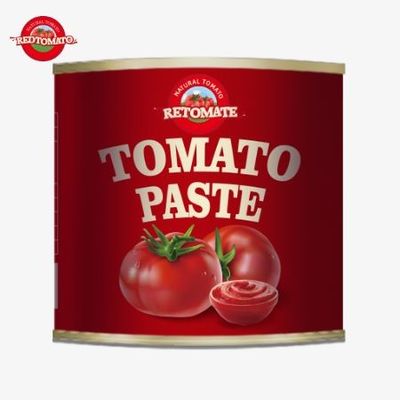 4500g de pasta de tomate enlatada atende às normas ISO HACCP e BRC, bem como às normas de produção da FDA