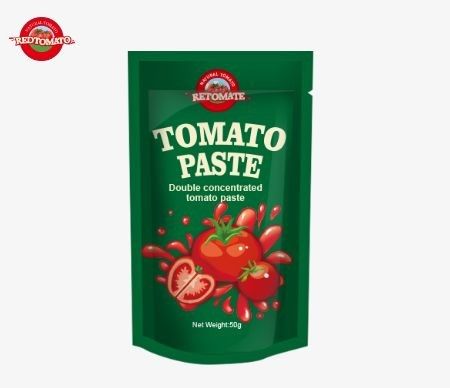 Comodíssima pasta de tomate em saco 50g duplo concentrado