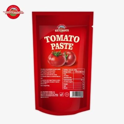 100g de pasta de tomate de alta qualidade de uma fábrica de renome na China.