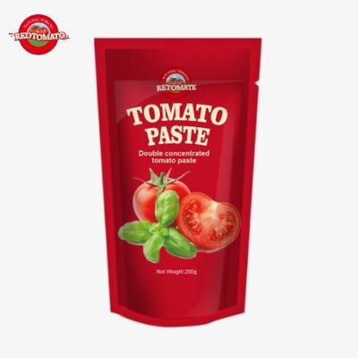 Certificação da FDA para 200g de pasta de tomate duplo concentrado em saquinho de pé