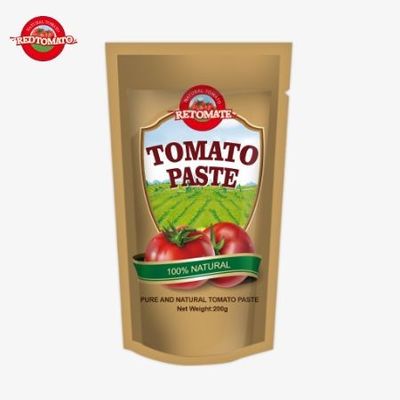 Certificada pela FDA 200g de pasta de tomate duplo concentrado em saquinho de pé