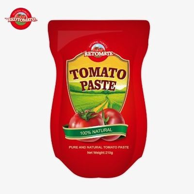 210g em saquete de tomate está fabricada em conformidade com as normas de produção ISO HACCP BRC e FDA