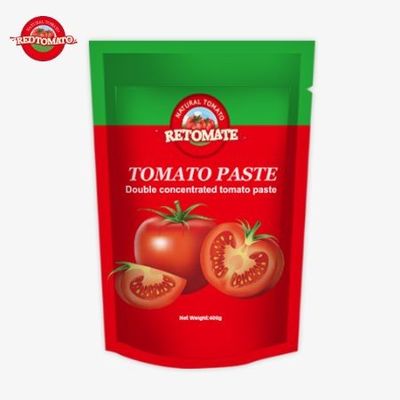 400g de pasta de tomate em saco de pé conveniente saborosa e 30%-100% pura