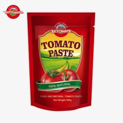 O saco de pasta de tomate de 500g proporciona uma embalagem conveniente e um sabor delicioso