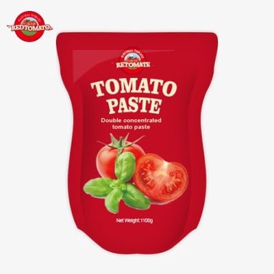 Pasta de tomate em sachet de pé 1100g 30%-100% pureza doce e azedo