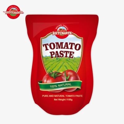 Pasta de tomate em sachet de pé 1100g 30%-100% Pureza, doce e azedo