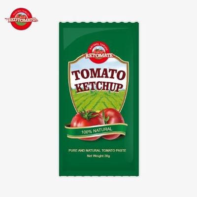 OEM Petit Saco Tomate Ketchup 30g sabor doce e azedo sabor natural puro padrões ISO HACCP BRC FDAl