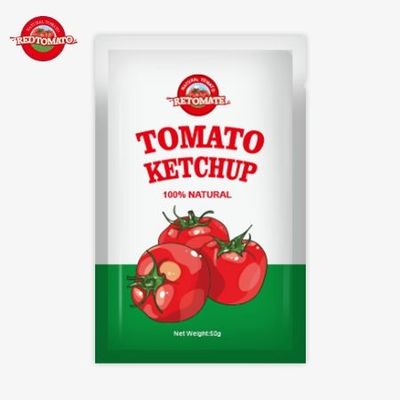 China Fábrica Direta OEM Premium 50g Saco Pequeno Ketchup Preço de Fábrica Vendas Diretas