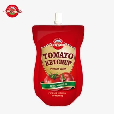 70g Saquete preço de fábrica Ketchup sabor natural puro conveniente e padrão internacional