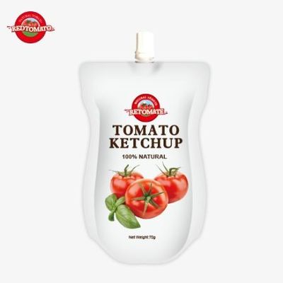 70 gramas de saquinho de ketchup com um sabor natural puro é preço de fábrica Ele atende às normas internacionais