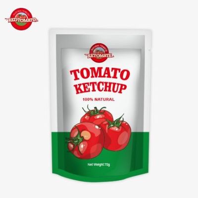 Saquetes convenientes de 70g Ketchup Atendendo aos padrões internacionais oferecidos a preços de fábrica