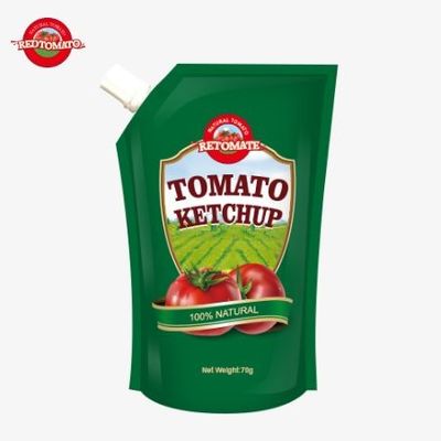 Oferecemos saquetes de ketchup de 70g a preço de fábrica que atendem aos padrões internacionais.