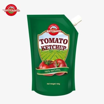OEM 100g Saquete de Ketchup Natural, Padrões HACCP FDA, Preço da Fábrica da China