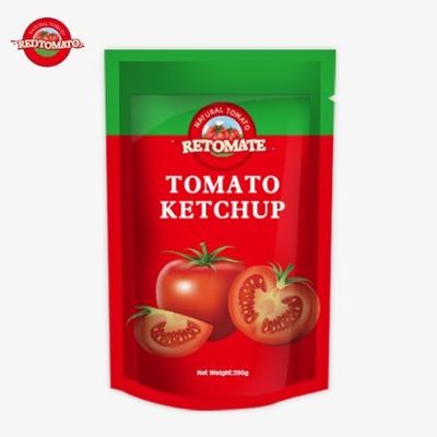 Produzimos saquetes de 200g de ketchup que atendem aos padrões internacionais e estão disponíveis a preços de fábrica