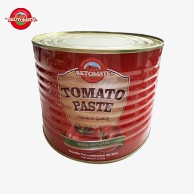 Retomate 2200g de Pasta de Tomate Enlatada Com Brix de 28–30% Disponível Como Nossa Marca E Com Um Serviço Completo de Design de Marca e Embalagem