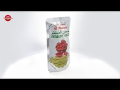 70 g de pasta de tomate em saquete concentrada com um nível de Brix de 22­24%